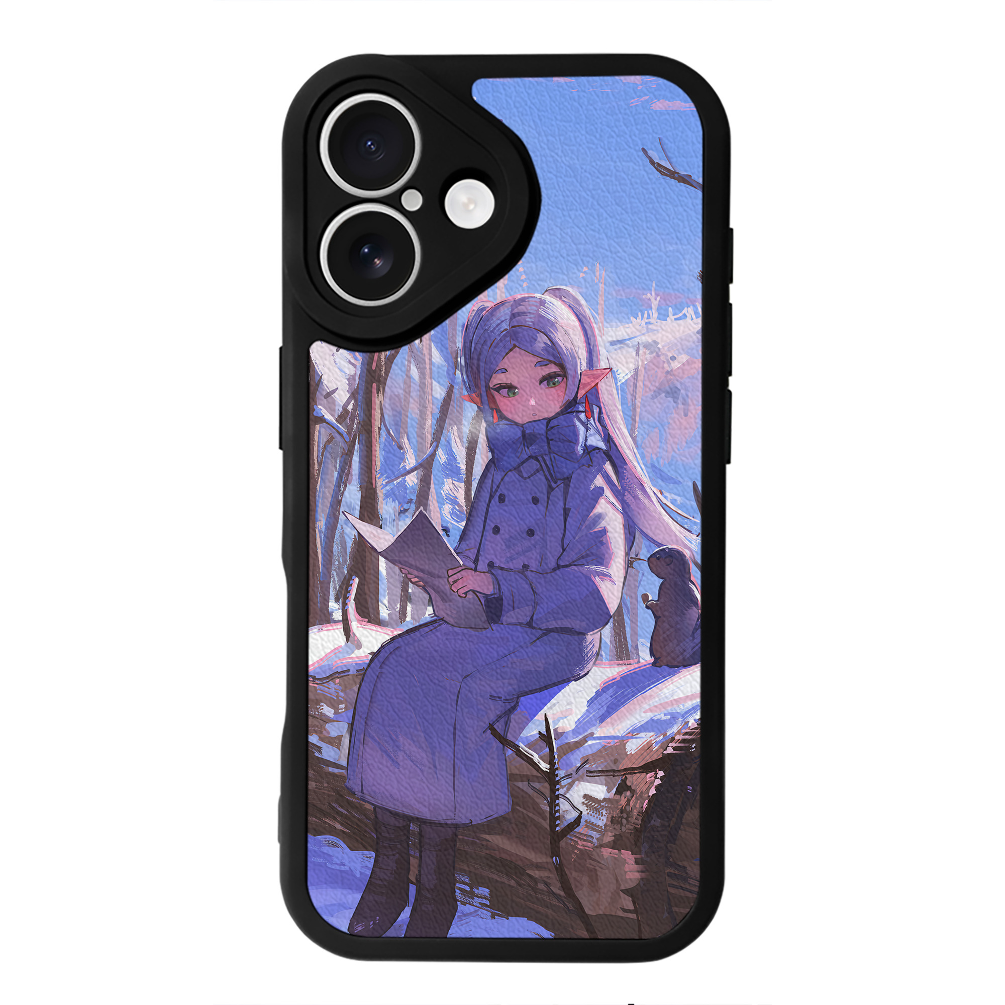 （画像用） 葬送のフリーレン Frieren 【iPhone 16シリーズ対応】シリコンスマホケース（レザー調） 材質：シリコン